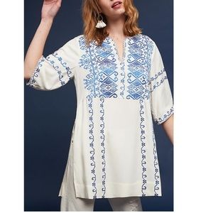 Anthropologie Liana Embroidered Tunic